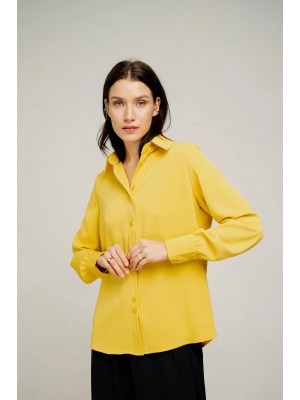 Строгая блуза желтого цвета